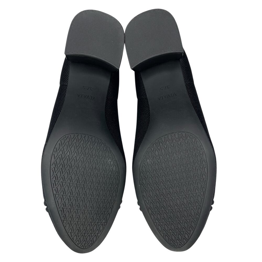 Vivaia womens Julie Arch Pro Almond Toe Block Heels Black 37.5 US 7 smart casual - Picture 8 of 10